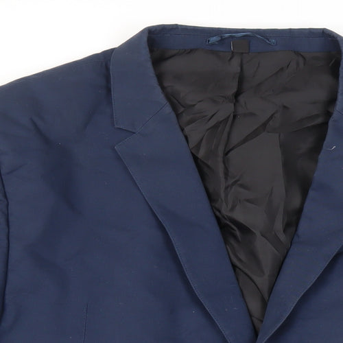 Black Label Mens Blue Jacket Blazer Size 2XL Button