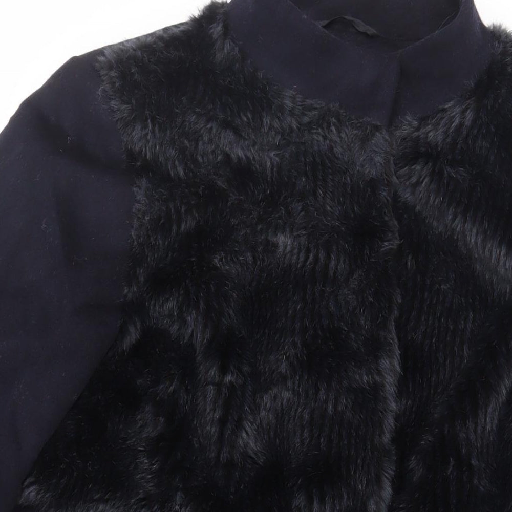 Per Una Womens Blue Overcoat Coat Size 18 Snap