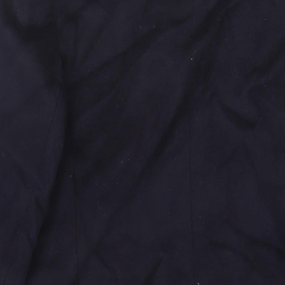 Per Una Womens Blue Overcoat Coat Size 18 Snap