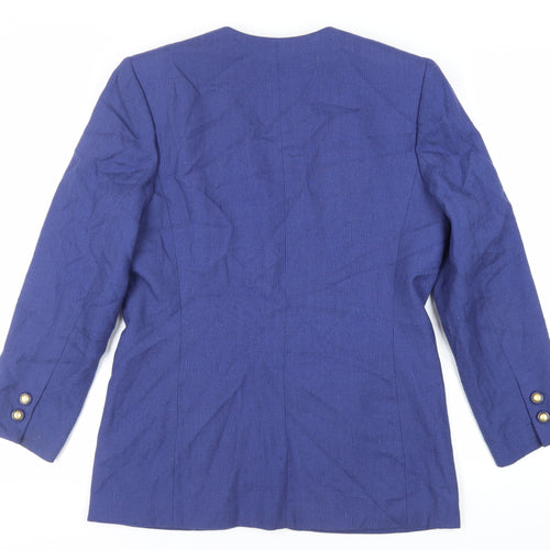 Kasper Womens Blue Jacket Blazer Size 12 Button - Vintage