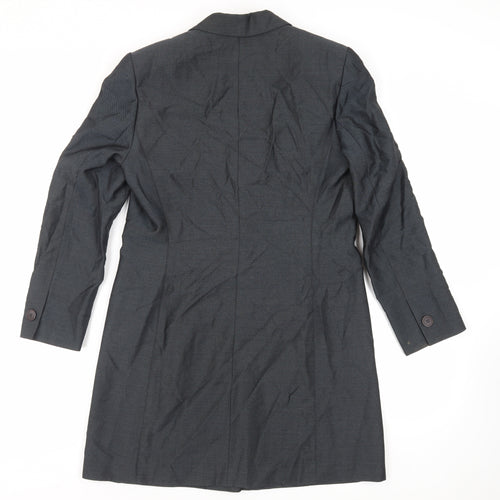 Kasper Womens Grey Overcoat Coat Size 10 Button - Lightweight