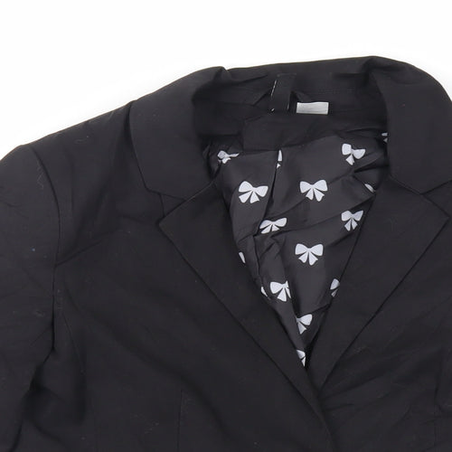 Divided by H&M Womens Black Jacket Blazer Size 8 Button