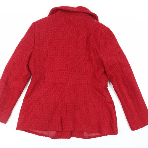 Debenhams Womens Red Jacket Size 14 Button