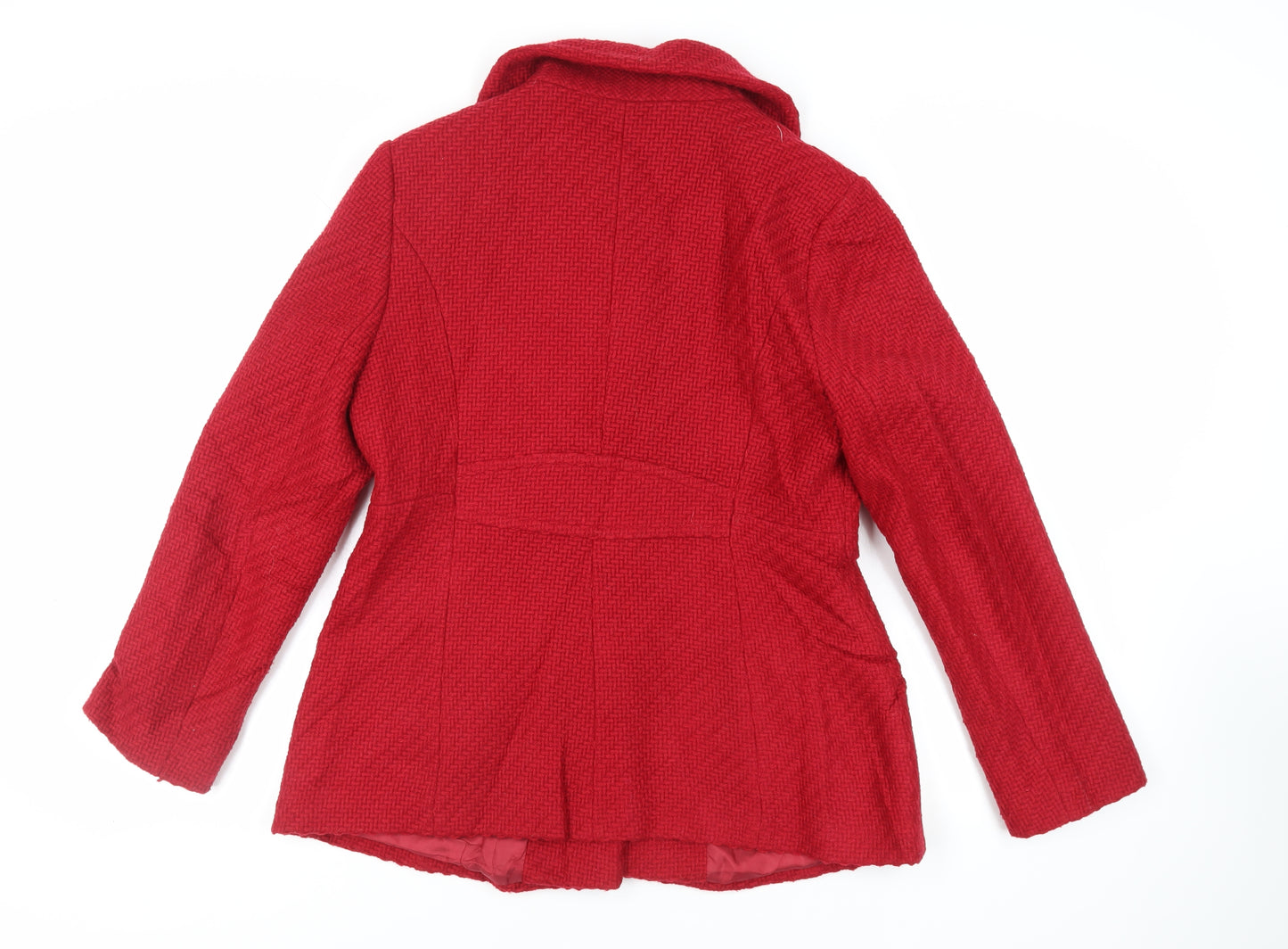 Debenhams Womens Red Jacket Size 14 Button