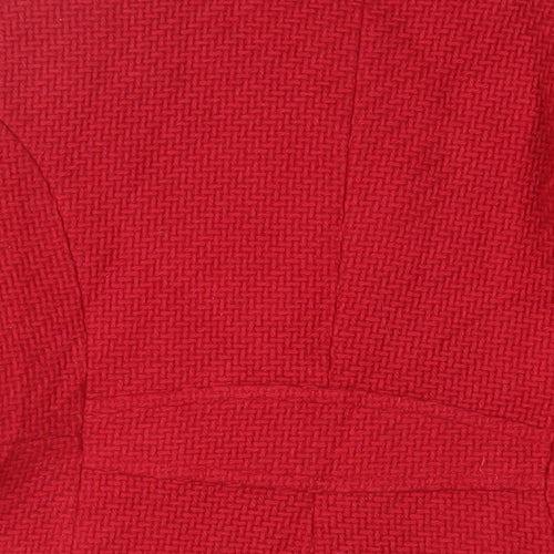 Debenhams Womens Red Jacket Size 14 Button