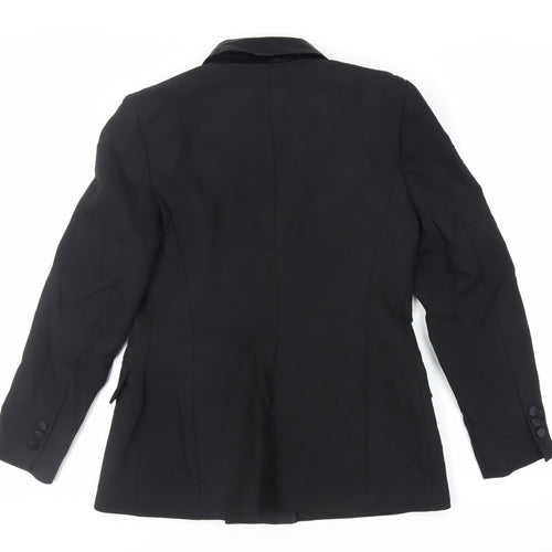 Zara Womens Black Jacket Blazer Size L Button
