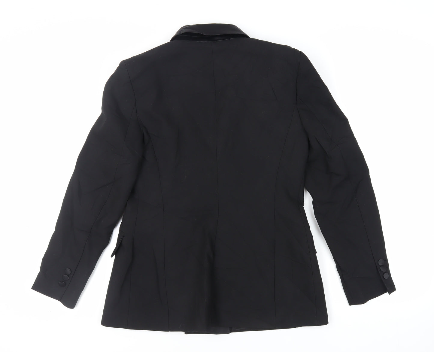 Zara Womens Black Jacket Blazer Size L Button