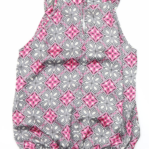 Wallis Womens Multicoloured Geometric Polyester Tunic Button-Up Size M Sweetheart - Elasticated bottom