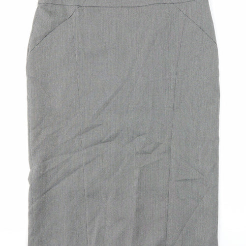 Principles Womens Grey Polyester Straight & Pencil Skirt Size 14 Zip - Lined