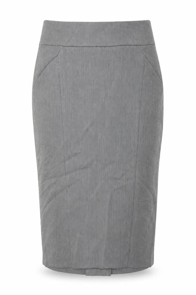 Front view of Principles women’s grey polyester straight & pencil skirt, size UK 14, zip - lined
