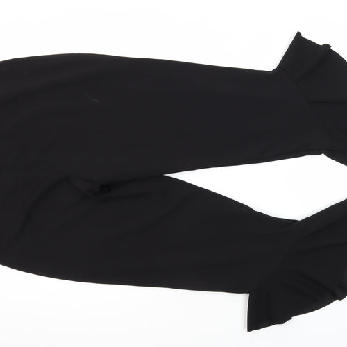 Quiz Womens Black Polyester Capri Trousers Size 16 L24 in Regular