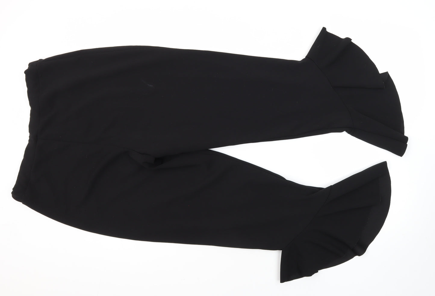 Quiz Womens Black Polyester Capri Trousers Size 16 L24 in Regular