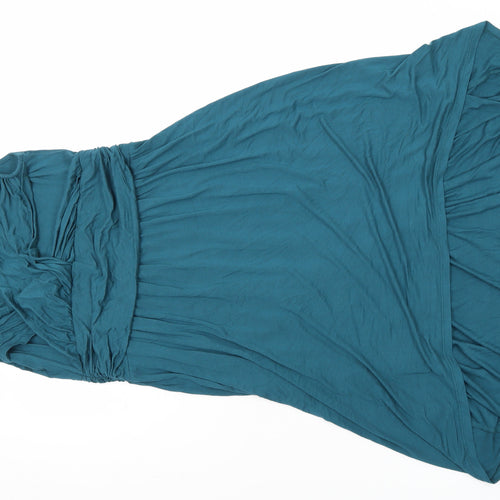 H&M Womens Blue Viscose A-Line Size M Scoop Neck