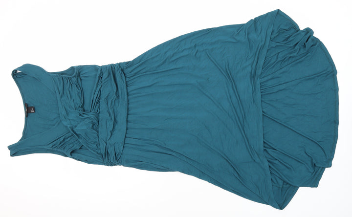 H&M Womens Blue Viscose A-Line Size M Scoop Neck