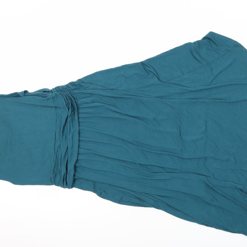 H&M Womens Blue Viscose A-Line Size M Scoop Neck