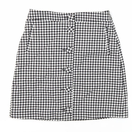 Oasis Womens Multicoloured Check 100% Polyester Maxi Skirt Size 8 Regular