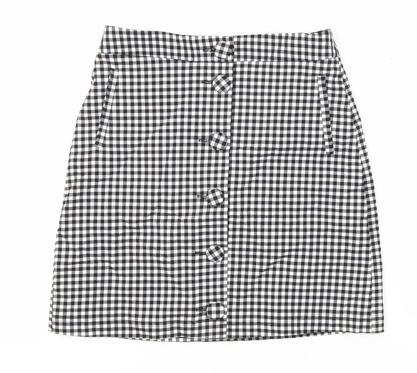 Oasis Womens Multicoloured Check 100% Polyester Maxi Skirt Size 8 Regular