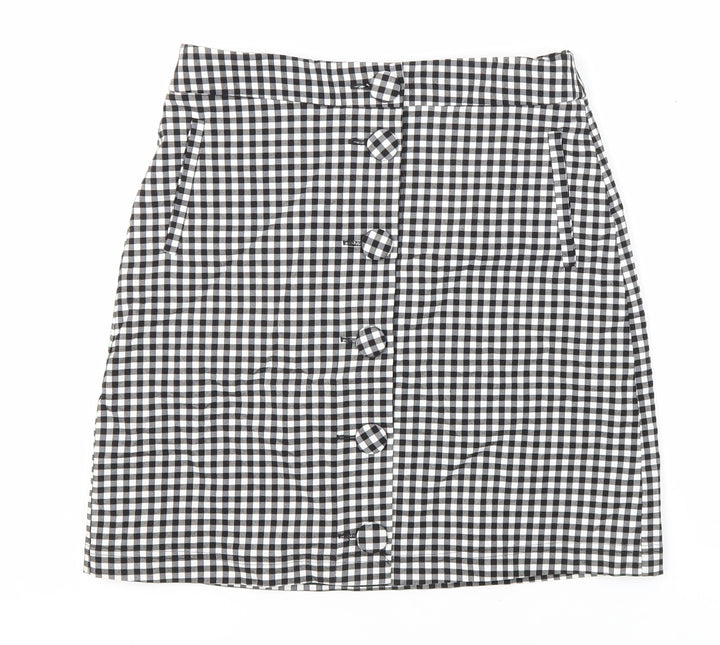 Oasis Womens Multicoloured Check 100% Polyester Maxi Skirt Size 8 Regular
