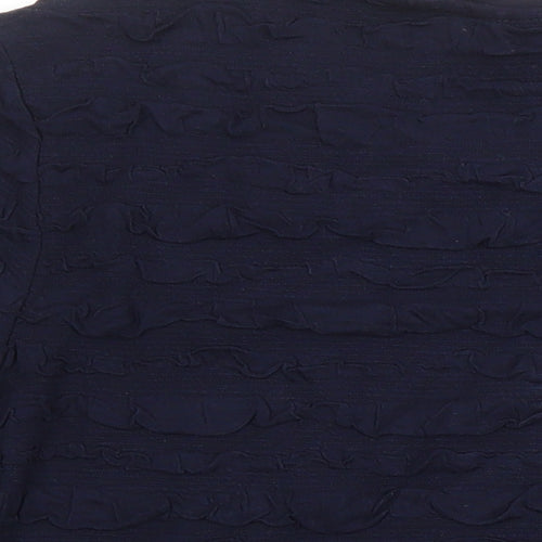 Barbara Lebek Womens Blue Viscose Tunic T-Shirt Size 16 Round Neck