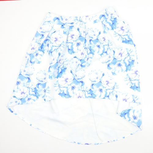 Wolf & Whistle Womens Multicoloured Floral Polyester A-Line Skirt Size 18 Zip