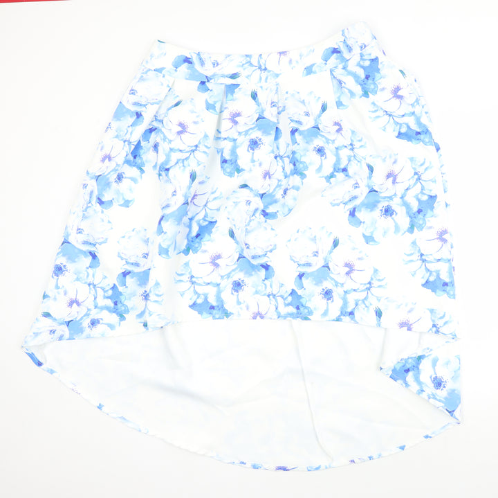 Wolf & Whistle Womens Multicoloured Floral Polyester A-Line Skirt Size 18 Zip