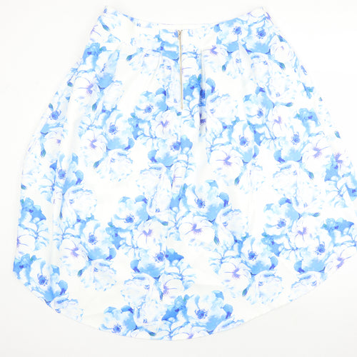Wolf & Whistle Womens Multicoloured Floral Polyester A-Line Skirt Size 18 Zip
