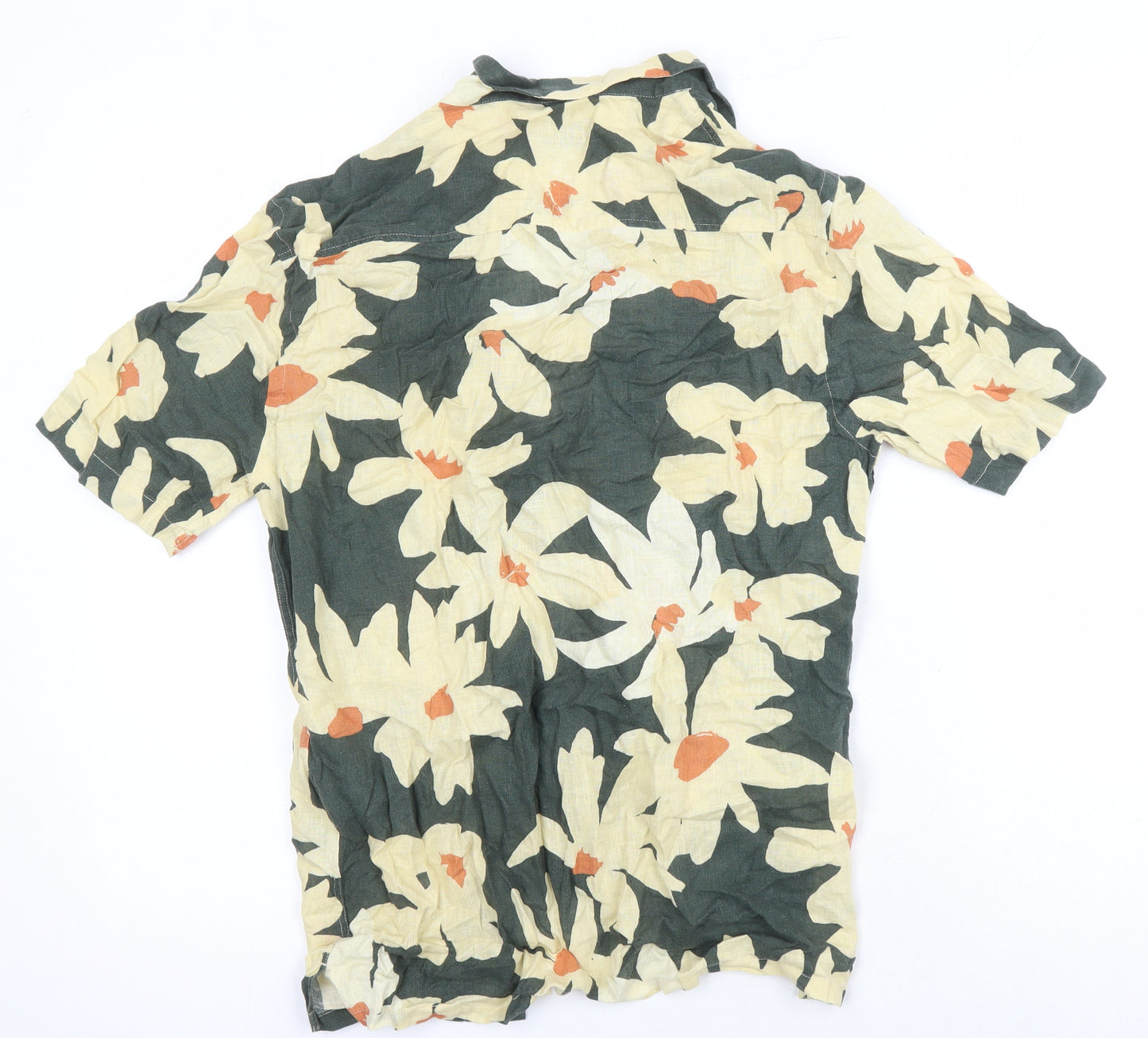 Zara Womens Multicoloured Floral Viscose Tunic Blouse Size S Collared