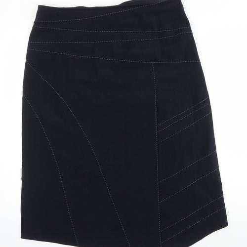 Alex & Co Womens Blue Polyester A-Line Skirt Size 16