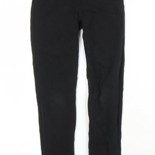 Myrl Girls Black 100% Cotton Jegging Trousers Size 9 Years L24 in Classic - Elasticated Waist