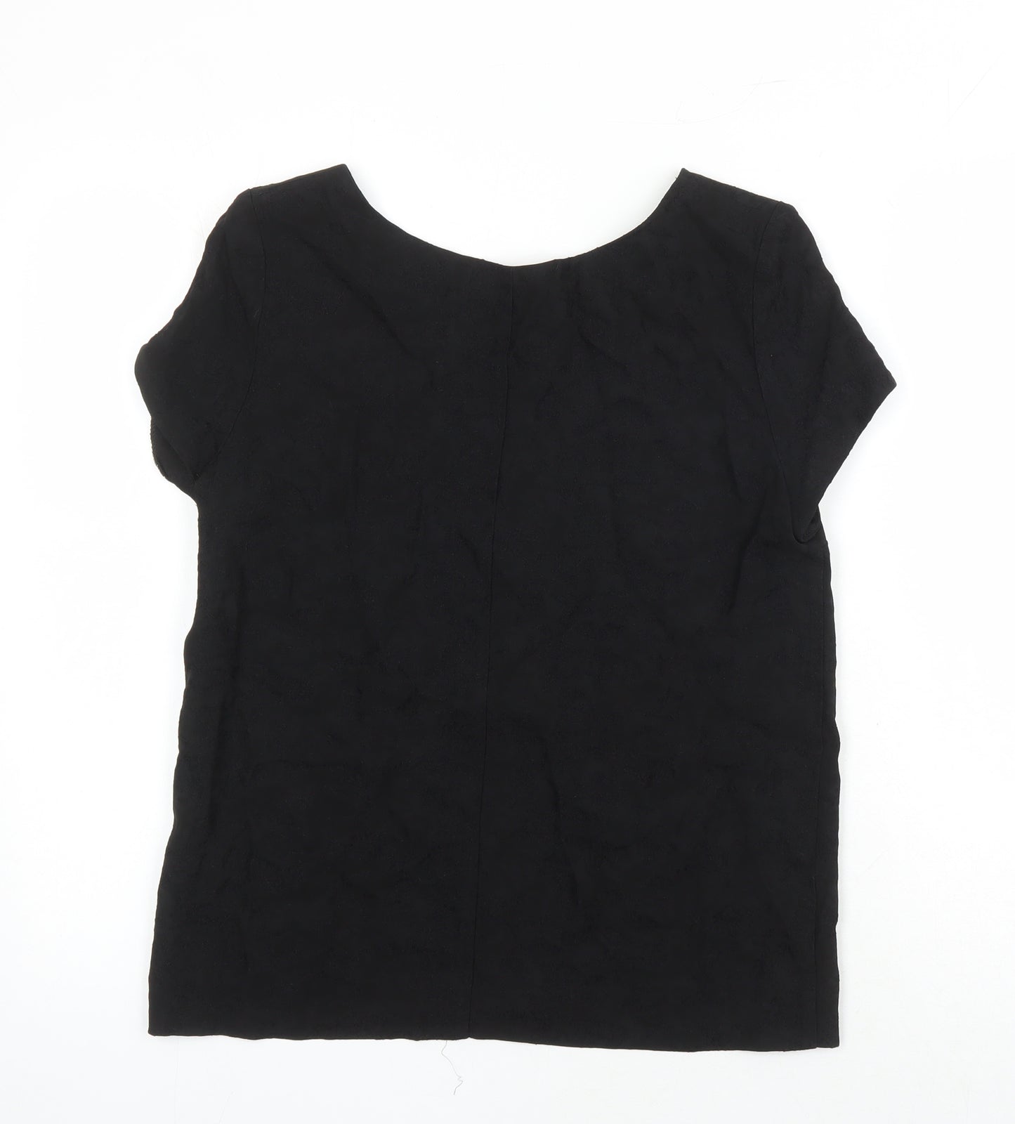 The Kooples Womens Black Polyamide Tunic Blouse Size S Round Neck - Lace Detail