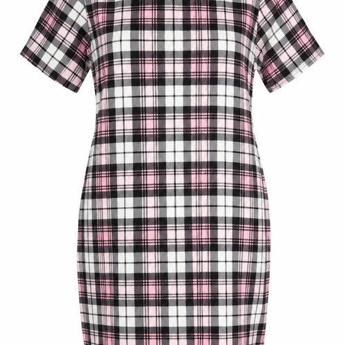 Kaaya Womens Multicoloured Check Polyester Pencil Dress Size 20 Round Neck