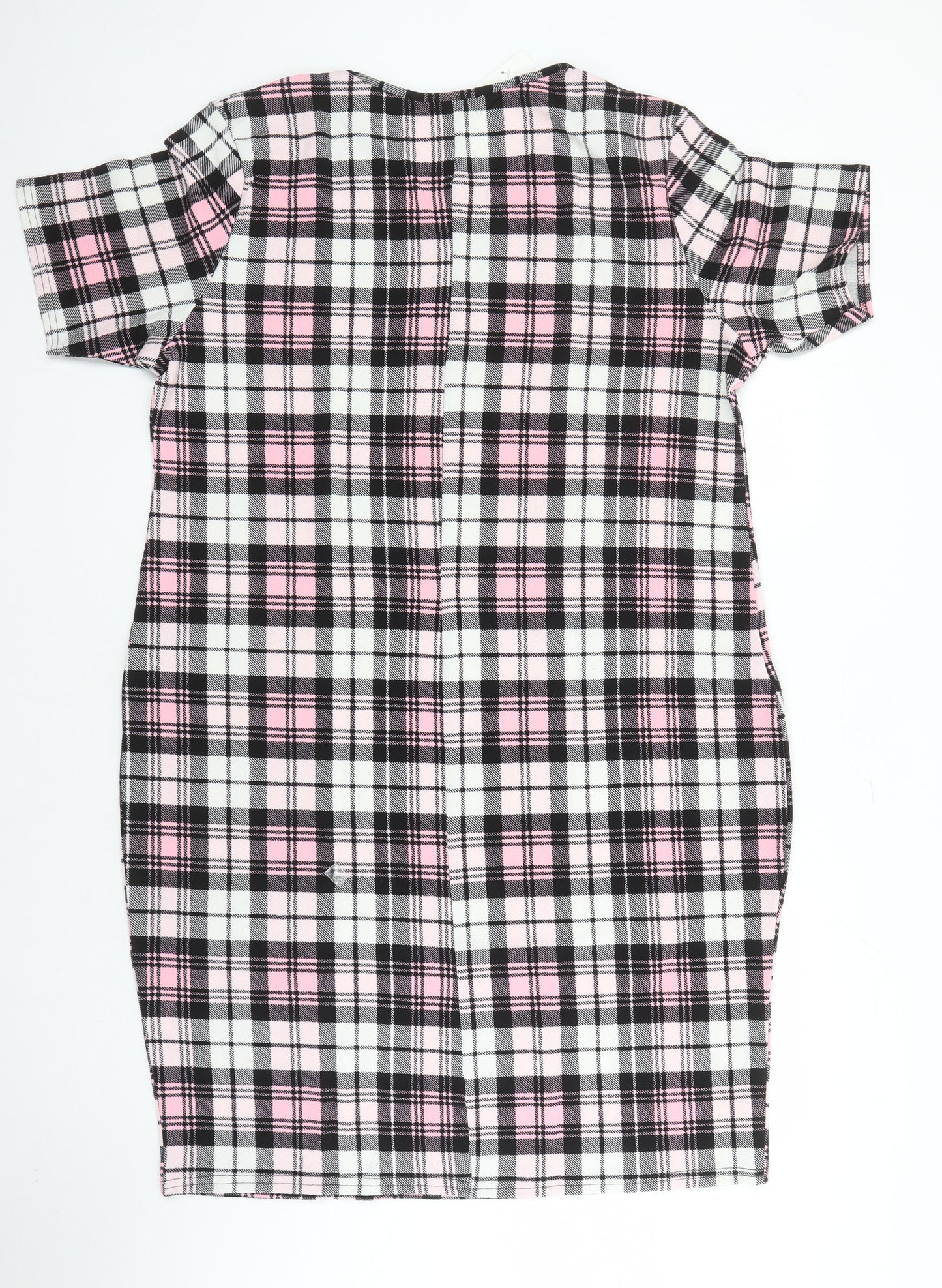 Kaaya Womens Multicoloured Check Polyester Pencil Dress Size 20 Round Neck