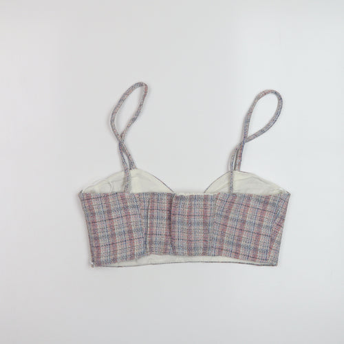 Zara Womens Pink Cotton Cropped Tank Size M Sweetheart