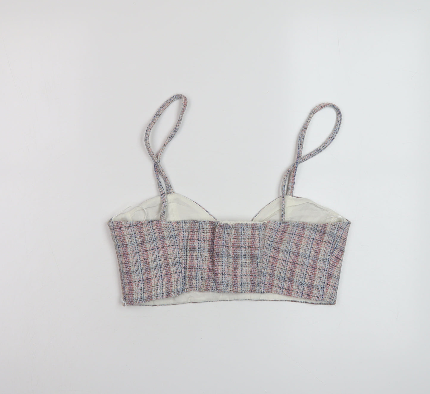 Zara Womens Pink Cotton Cropped Tank Size M Sweetheart