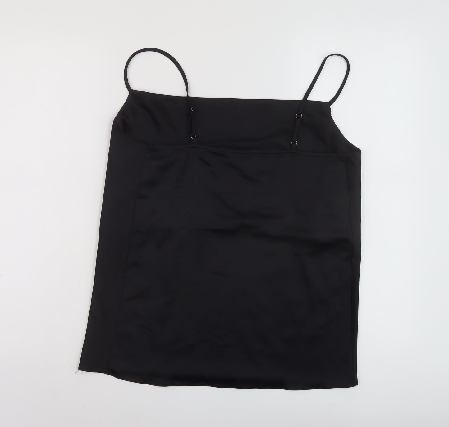 River Island Womens Black Polyester Basic Tank Size 8 Cowl Neck