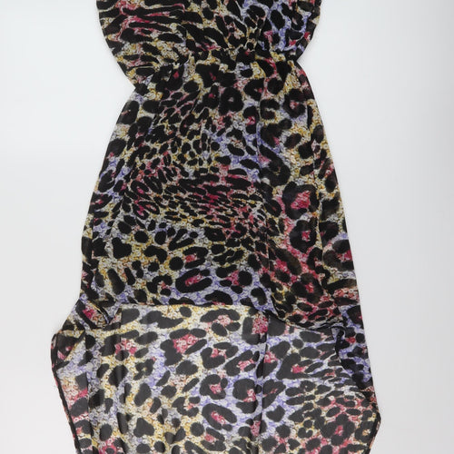 RRibbron Womens Multicoloured Animal Print Polyester A-Line Size 8 Round Neck Pullover