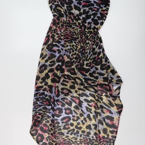 RRibbron Womens Multicoloured Animal Print Polyester A-Line Size 8 Round Neck Pullover