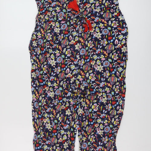 Boden Womens Multicoloured Geometric Viscose Jumpsuit One-Piece Size 10 Snap