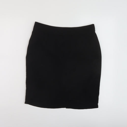 Therapy Womens Black Polyester A-Line Skirt Size 10 Zip