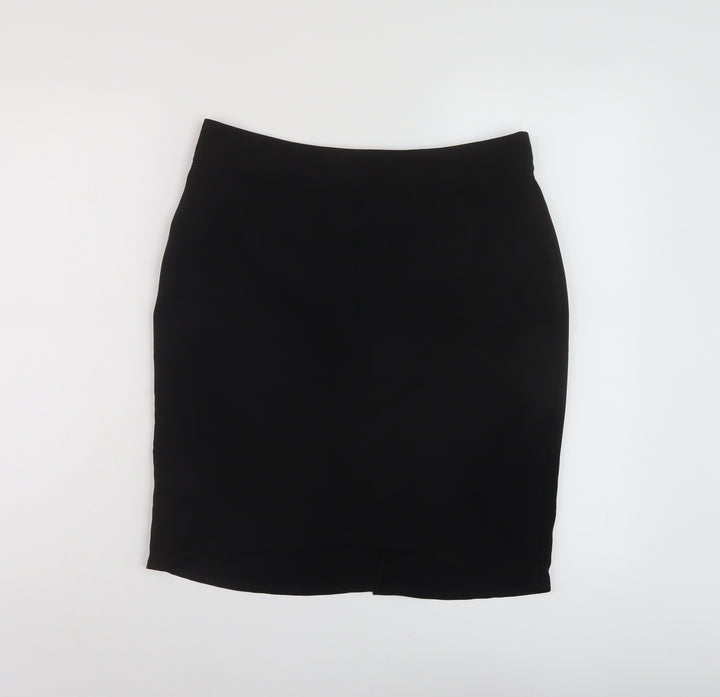 Therapy Womens Black Polyester A-Line Skirt Size 10 Zip