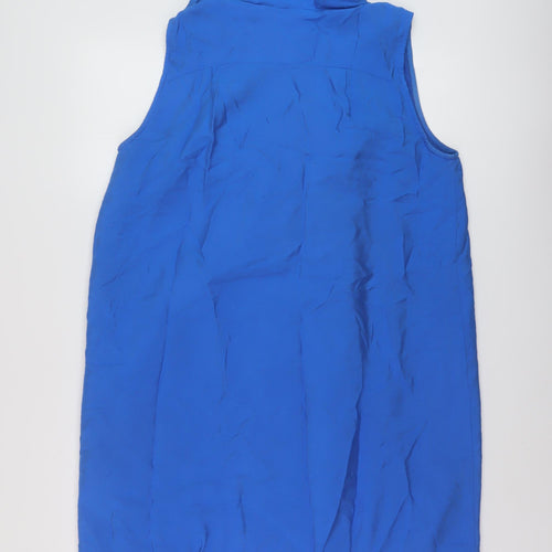 Savida Womens Blue Viscose A-Line Size 16 Scoop Neck Pullover