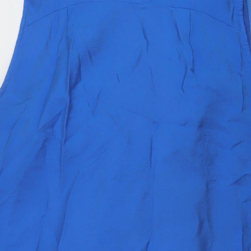 Savida Womens Blue Viscose A-Line Size 16 Scoop Neck Pullover