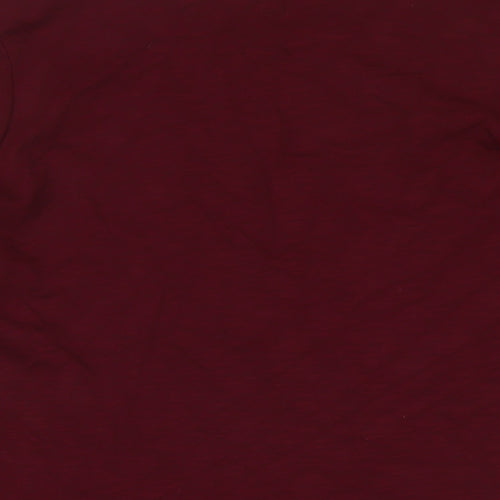 Simply Be Womens Red Cotton Tunic Blouse Size 24 Round Neck