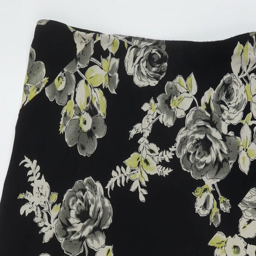 Marks and Spencer Womens Beige Floral Viscose A-Line Skirt Size 12