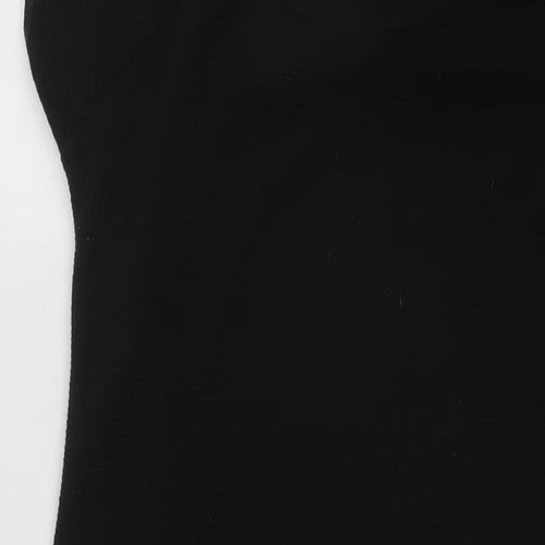 Quiz Womens Black Polyester Mini Size 10 Roll Neck Pullover