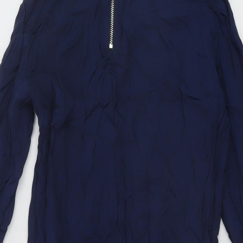 VILA Womens Black Viscose Basic Blouse Size M V-Neck