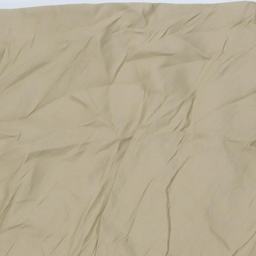 Marks and Spencer Womens Beige Polyester A-Line Skirt Size 24 Zip