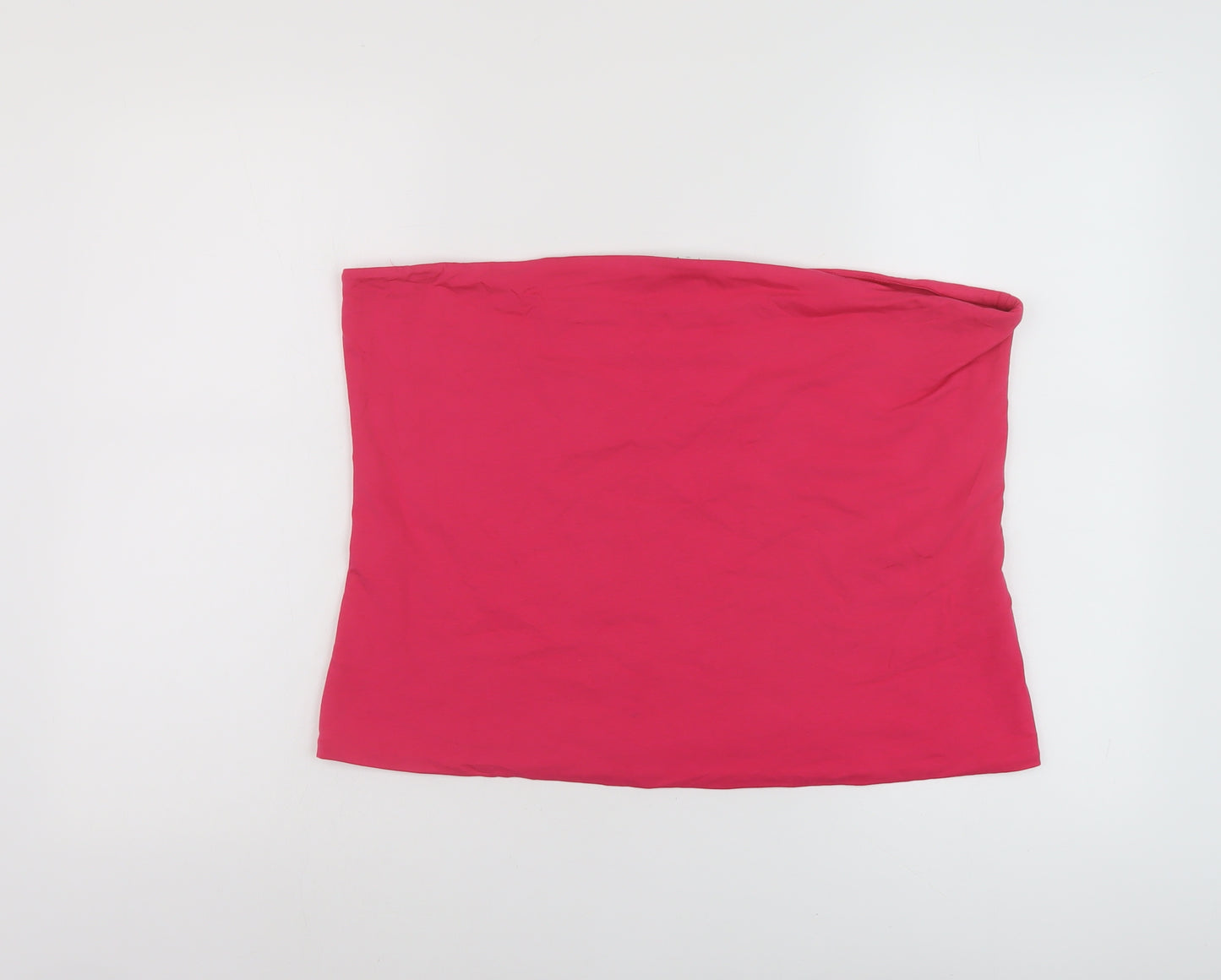 Marks and Spencer Womens Pink Polyester Cropped Tank Size XL Off the Shoulder