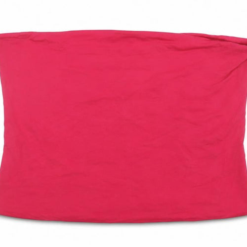 Marks and Spencer Womens Pink Polyester Cropped Tank Size XL Off the Shoulder