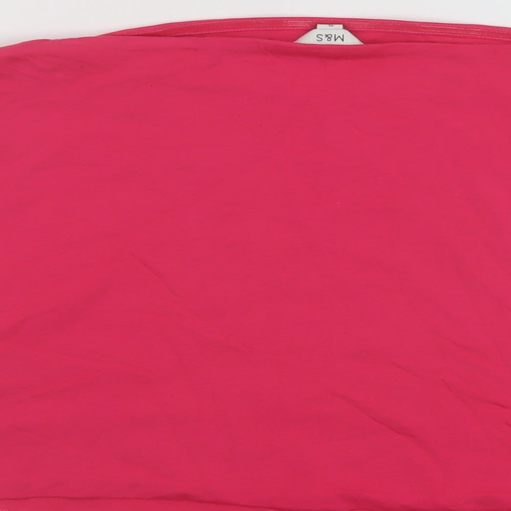 Marks and Spencer Womens Pink Polyester Cropped Tank Size XL Off the Shoulder